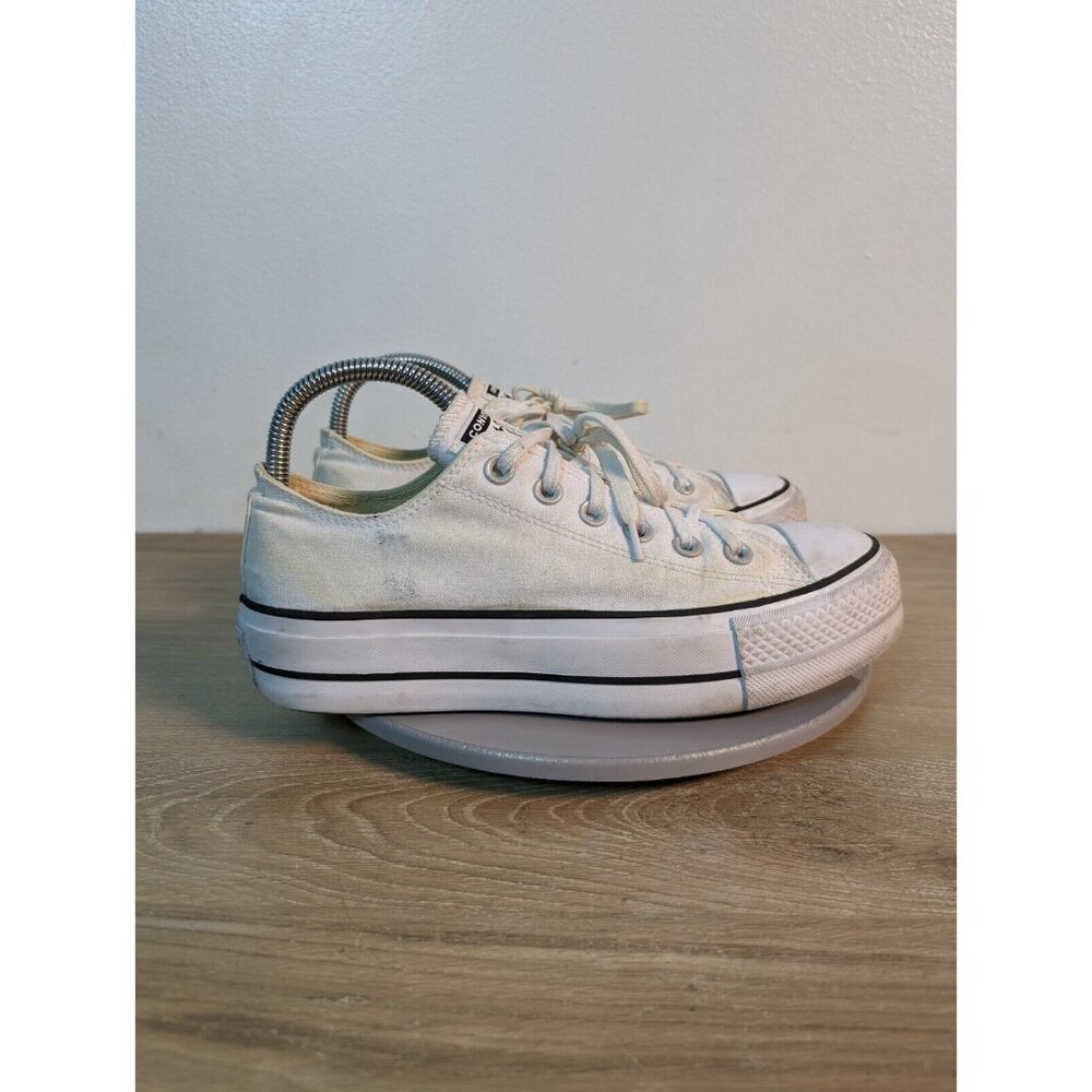 Converse Chuck Taylor AS Lift Low Top Shoe Sneaker Womens Size 8 White 560251C - Picture 7 of 10